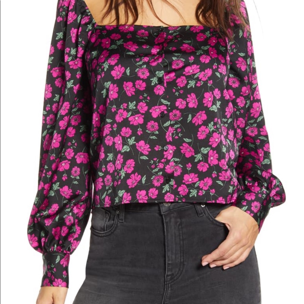 Leith Square Floral Long Sleeve Top